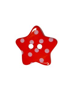 K790 Polka Dot Star 28L Red(D30) 2 Hole Button