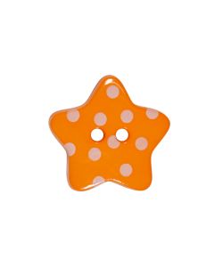 K790 Polka Dot Star 28L Orange(D37) 2 Hole Button