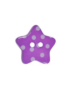 K790 Polka Dot Star 28L Purple(D62) 2 Hole Button