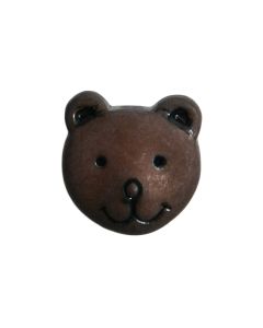 K814 Bear's Face 24L Brown(45) Shank Button