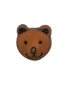 K814 Bear's Face 24L Tan Shank Button
