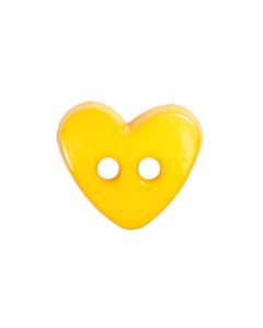 K824 Small Heart 15L Yellow(121) 2 Hole Button
