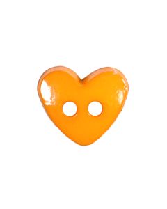 K824 Small Heart 15L Orange(123) 2 Hole Button