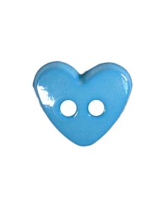 K824 Small Heart 10L Blue(128) 2 Hole Button