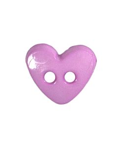 K824 Small Heart 10L Lilac(140) 2 Hole Button