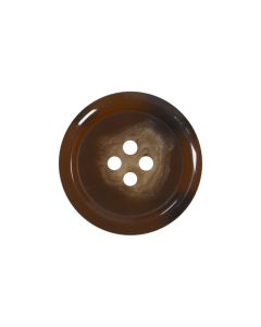 M106 Round Horn Look 20mm Brown(35) 4 Hole Button