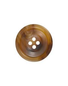 M107 Round Horn Look 15mm Brown(44) 4 Hole Button