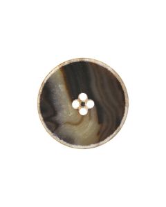 M111 Distressed Ring Edge Brown(826) 4 Hole Button