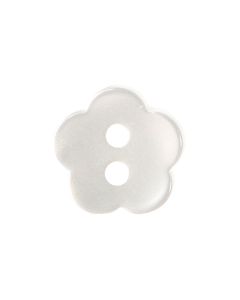 P1106 Flower 20L White 2 Hole Button