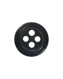 P151 Round Horn Look 44L Black(207) 4 Hole Button