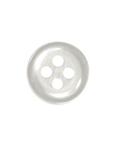 P1633 Round Formal Shirt 17L White 4 Hole Button