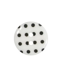 P1724 Spotty 20L White Black(009) 2 Hole Button