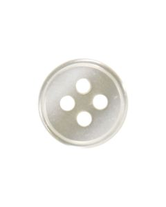 P1790 Round Formal Shirt 17L White 4 Hole Button