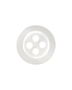 P1983 Round Formal Shirt 18L White 4 Hole Button