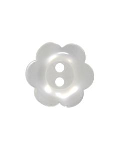 P2432 Flower 20L White 2 Hole Button