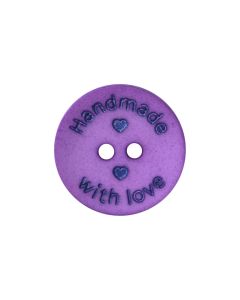 P45 Handmade with Love 24L Purple(113) 2 Hole Button
