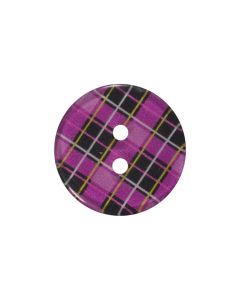 P506 Checkered Pattern 24L Purple 2 Hole Button