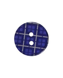 P509 Checkered Pattern 32L Navy 2 Hole Button