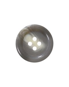 P510 Mottled Polished Horn Look 24L Grey(180) 4 Hole Button