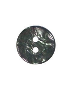 P519 Special Wavy Round 14L Smoke 2 Hole Button