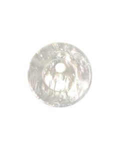 P519 Special Wavy Round 18L White 2 Hole Button