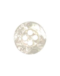 P520 Special Wavy Round 24L White 4 Hole Button