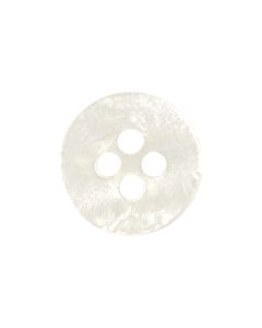 P524 Special Wavy Thin Rim Edge 16L White 4 Hole Button