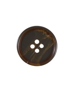 P528 Mottled Horn Look 44L Brown 4 Hole Button