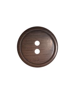 P565 Round Ring Edge Two Tone 24L Brown(31) 2 Hole Button