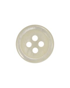 P568 Round Formal Shirt 18L White 4 Hole Button