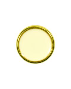 P666 Metallic Rim 28L White/Gold Shank Button