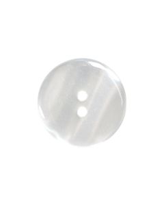 P716 Flat Round 18L White 2 Hole Button