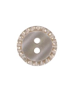 P734 Fancy Ring Edge 28L Grey(18) 2 Hole Button