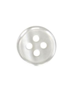 P748 Round Formal Shirt 14L White 4 Hole Button