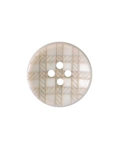 P75 Lasered Check Pattern 18L Beige 4 Hole Button