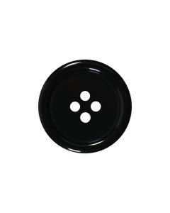 P975 Chunky Rim 40L Black 4 Hole Button