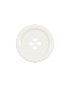 P975 Chunky Rim 36L White 4 Hole Button