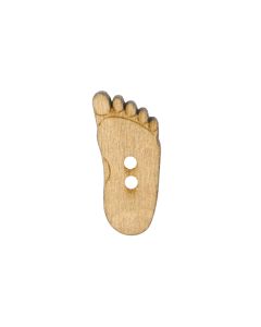 W139 Olive Wood Foot 20mm Brown 2 Hole Button