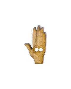 W140 Olive Wood Hand 20mm Brown 2 Hole Button
