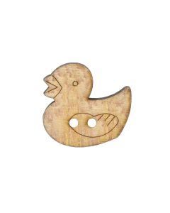W236 Olive Wood Duck 30mm Brown 2 Hole Button