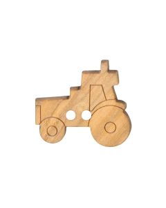 W237 Olive Wood Tractor 30mm Brown 2 Hole Button