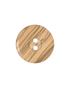W281 Olive Wood Rim Edge 28L Brown 2 Hole Button