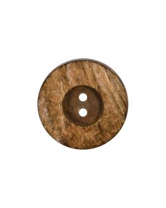 W94 Bevel Ring 80L Brown 2 Hole Button