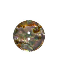X190 Mexican Abalone Round 28L Natural 2 Hole Button