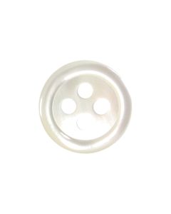 X300 Troca Round Formal Shirt 18L White 4 Hole Button