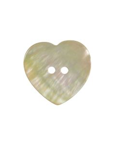 X795 Coloured Heart 18L Natural(R300) 2 Hole Button