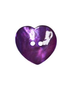 X795 Coloured Heart 32L Purple(R467) 2 Hole Button